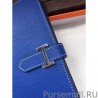 High Hermes Bearn Wallet In Electric Blue Epsom Leather