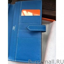 Copy Hermes Bearn Wallet In Mykonos Epsom Leather