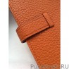 Best Hermes Bearn Wallet In Orange Leather