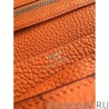 Best Hermes Bearn Wallet In Orange Leather