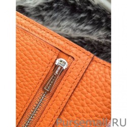 Best Hermes Bearn Wallet In Orange Leather