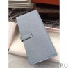 Best Hermes Bearn Wallet In Pale Blue Leather