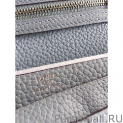 Best Hermes Bearn Wallet In Pale Blue Leather