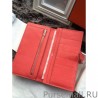 Luxury Hermes Bearn Wallet In Rose Jaipur Leather