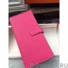 7 Star Hermes Bearn Wallet In Rosy Leather