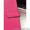 7 Star Hermes Bearn Wallet In Rosy Leather