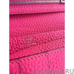 7 Star Hermes Bearn Wallet In Rosy Leather