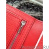 Inspired Hermes Bearn Wallet In Vermillion Leather