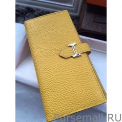 High Quality Hermes Bearn Wallet In Yellow Leather