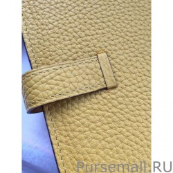 High Quality Hermes Bearn Wallet In Yellow Leather