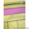 Top Quality Hermes Bicolor Bearn Wallet In Pink Epsom Leather