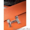 1:1 Mirror Hermes Constance Long Wallet In Orange Leather