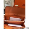 1:1 Mirror Hermes Constance Long Wallet In Orange Leather