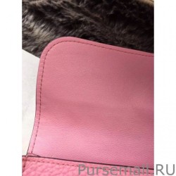 Replicas Hermes Constance Long Wallet In Pink Leather