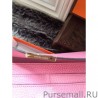 Replicas Hermes Constance Long Wallet In Pink Leather