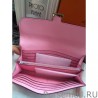 Replicas Hermes Constance Long Wallet In Pink Leather