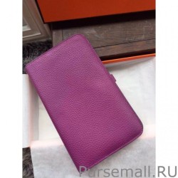 AAA+ Hermes Dogon Wallet In Cyclamen Leather