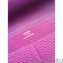 AAA+ Hermes Dogon Wallet In Cyclamen Leather