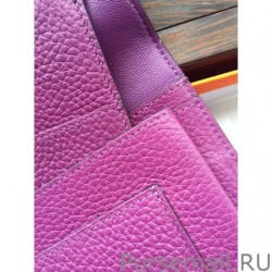 AAA+ Hermes Dogon Wallet In Cyclamen Leather