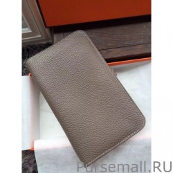 1:1 Mirror Hermes Dogon Wallet In Etain Leather