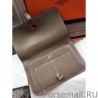 1:1 Mirror Hermes Dogon Wallet In Etain Leather