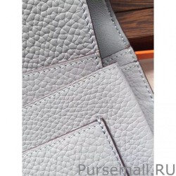 1:1 Mirror Hermes Dogon Wallet In Grey Leather