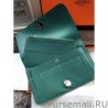Copy Hermes Dogon Wallet In Malachite Leather