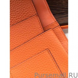 UK Hermes Dogon Wallet In Orange Leather