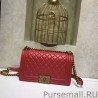 AAA+ Medium Boy Flap Handbag A67086 Red Boyish Chain