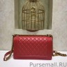 AAA+ Medium Boy Flap Handbag A67086 Red Boyish Chain