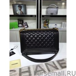 Knockoff Medium Boy Flap Shoulder Bag A67086 Black