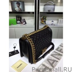 Knockoff Medium Boy Flap Shoulder Bag A67086 Black