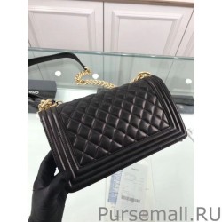 Replica Medium Boy Flap Shoulder Bag A67086 Black