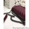 UK Medium Boy Flap Shoulder Bag A67086 Burgundy