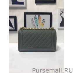 Wholesale Medium Boy Flap Shoulder Bag A67086 Green