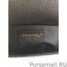 Wholesale Medium Chevron Boy Flap Shoulder Bag A67086 Black Golden Hardware