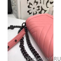 High Medium Chevron Boy Flap Shoulder Bag A67086 Pink