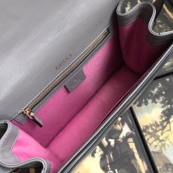 UK Small Leather Shoulder Bag 589474 Gray