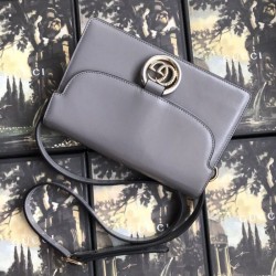 UK Small Leather Shoulder Bag 589474 Gray