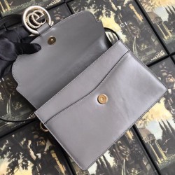 UK Small Leather Shoulder Bag 589474 Gray