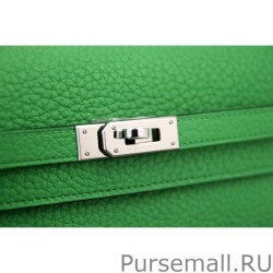 Inspired Hermes Kelly Longue Wallet In Bamboo Clemence Leather