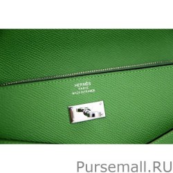Designer Hermes Kelly Longue Wallet In Bamboo Epsom Leather