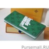 Wholesale Brazza Wallet Green Monogram Canvas M80801