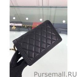 Luxury Classic Grained Woc Bag A33814 Black