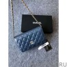 High Quality Classic Grained Woc Bag A33814 Blue