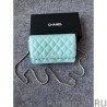 Luxury Classic Grained Woc Bag A33814 Light Blue