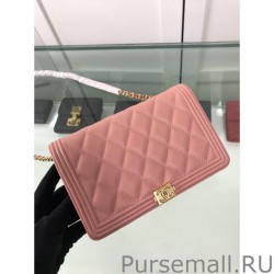 Knockoff Classic Grained Woc Bag A33814 Pink
