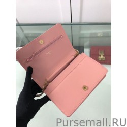 Knockoff Classic Grained Woc Bag A33814 Pink