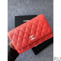 AAA+ Classic Grained Woc Bag A33814 Red