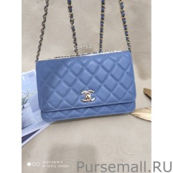 Fashion Classic Lambskin Woc Bag A80972 Blue